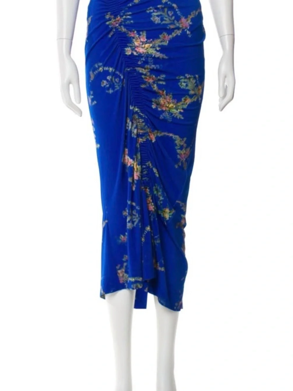 Preen by Thornton Bregazzi Cobalt Blue Floral Skirt Set Sz Med.